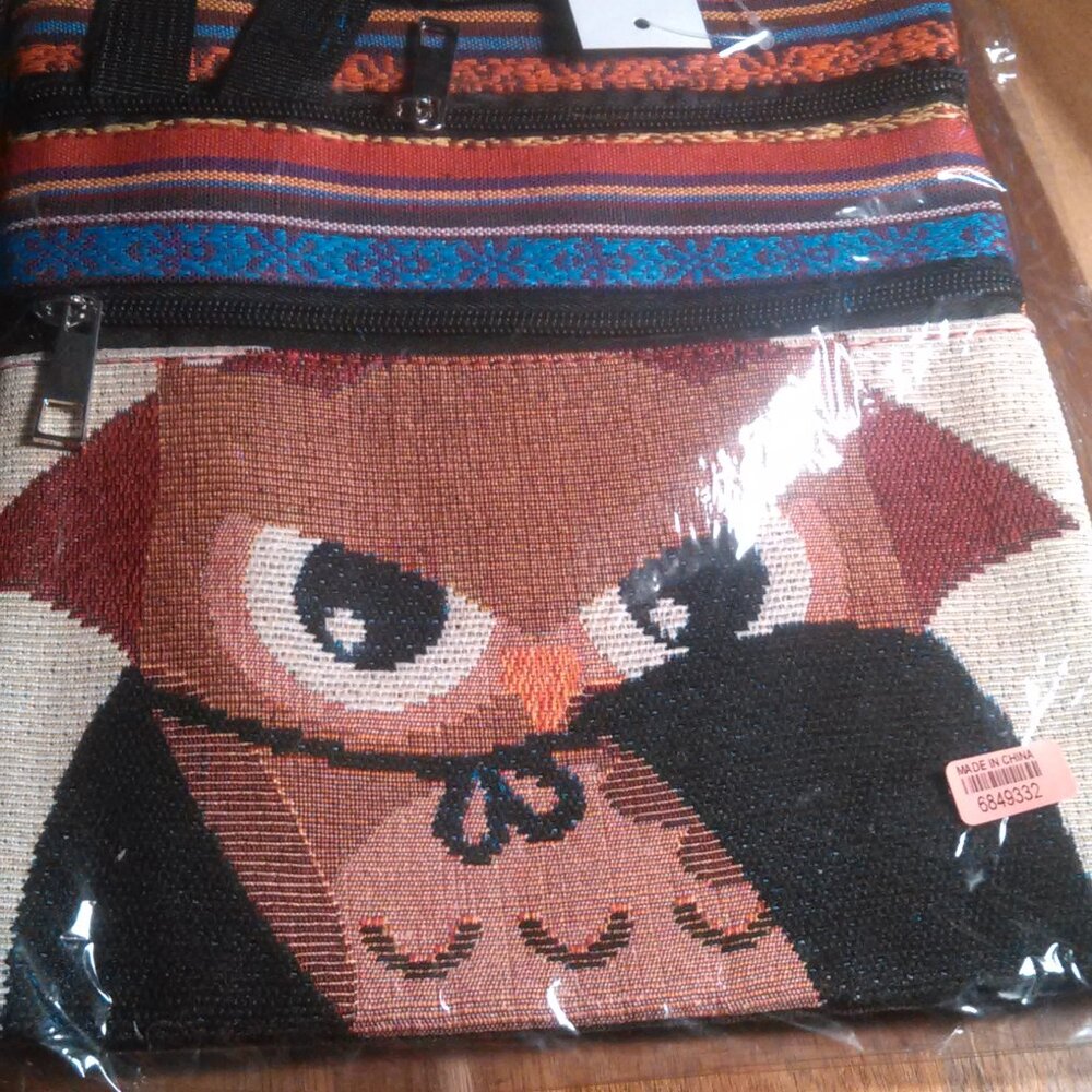 Caped Owl Multicolor Crossbody Bag